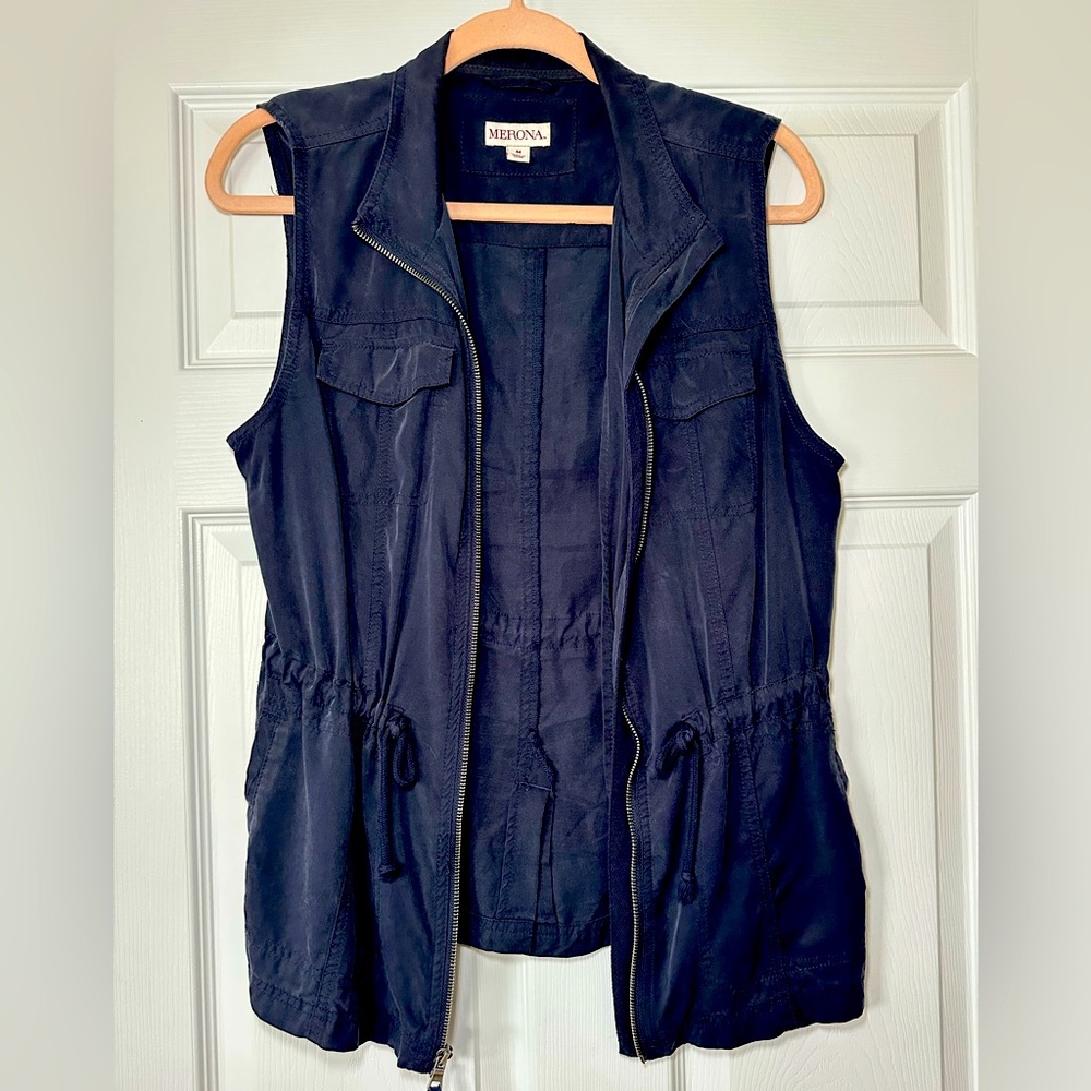 Merona navy blue Sleeveless Utility Vest